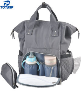 Stylish-Wider-Open-mommy-nappy-diaper-tote-backpack-bag-with-insulated-organizer-Pouch