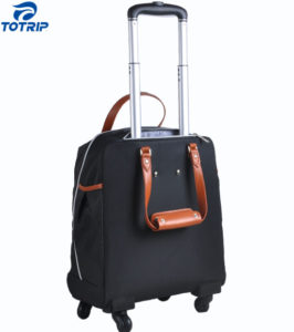 Elite Orange Carry-on weekend tourist 4-wheel Spinner Duffle Trolley Bag